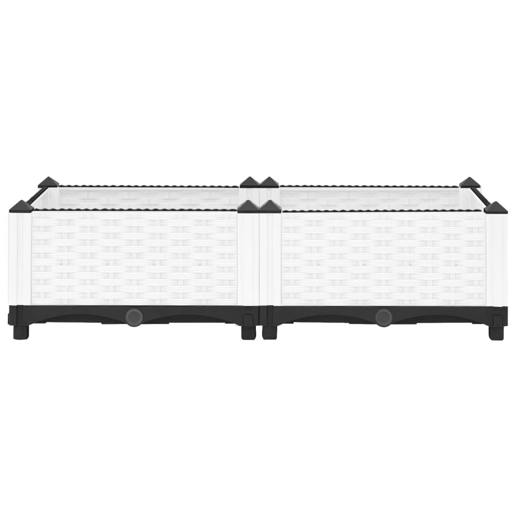 Plantenbak Verhoogd Polypropeen 80 x 40 x 23 cm Wit