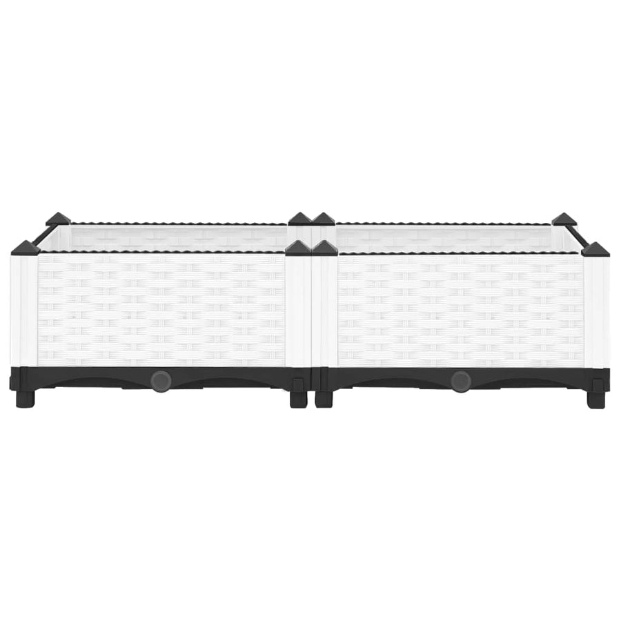 Plantenbak Verhoogd Polypropeen 80 x 40 x 23 cm Wit