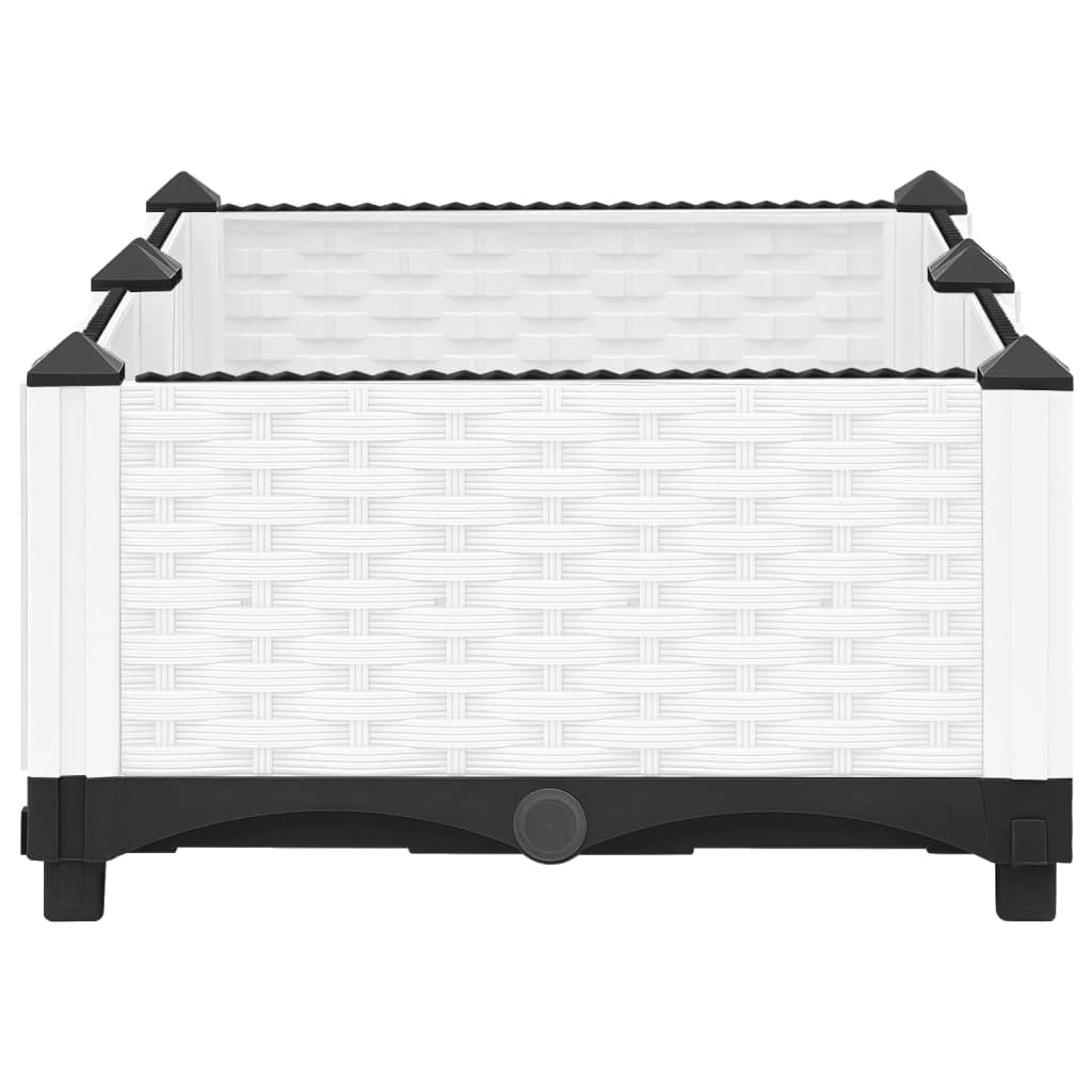 Plantenbak Verhoogd Polypropeen 80 x 40 x 23 cm Wit