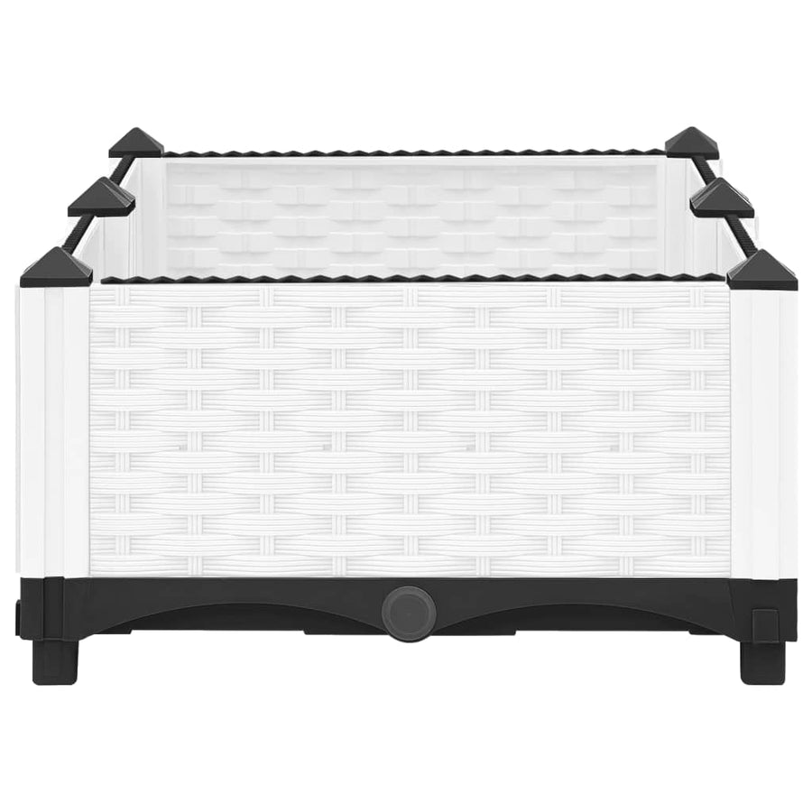 Plantenbak Verhoogd Polypropeen 80 x 40 x 23 cm Wit