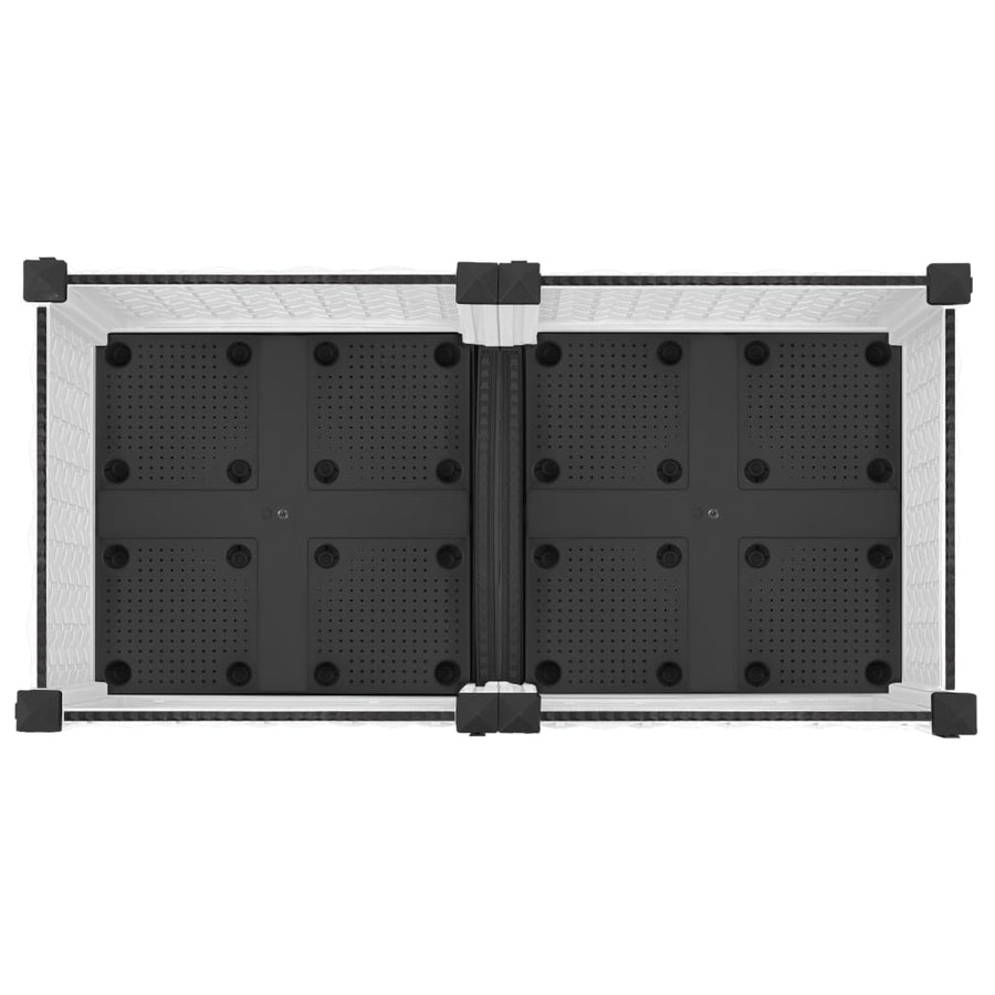Plantenbak Verhoogd Polypropeen 80 x 40 x 23 cm Wit