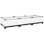 Verhoogde plantenbak 120x40x23 cm polypropeen wit