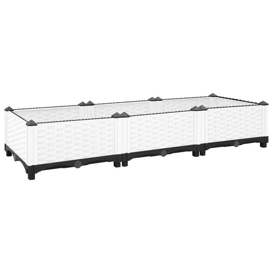 Plantenbak Verhoogd Polypropeen 120 x 40 x 23 cm Wit