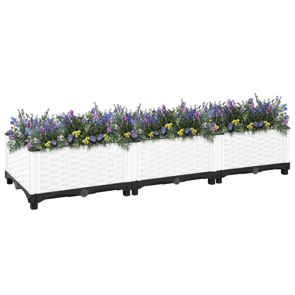 Plantenbak Verhoogd Polypropeen 120 x 40 x 23 cm Wit