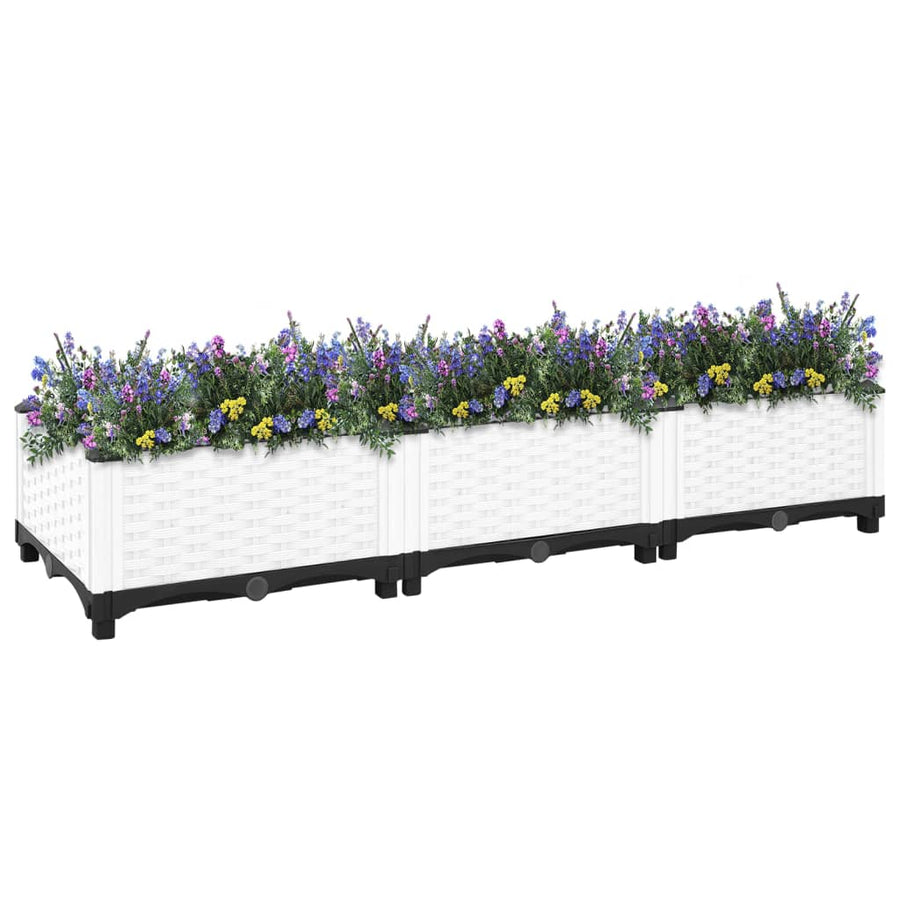 Plantenbak Verhoogd Polypropeen 120 x 40 x 23 cm Wit
