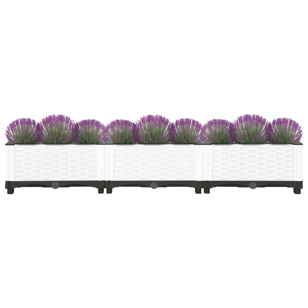 Plantenbak Verhoogd Polypropeen 120 x 40 x 23 cm Wit