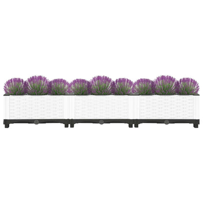 Plantenbak Verhoogd Polypropeen 120 x 40 x 23 cm Wit