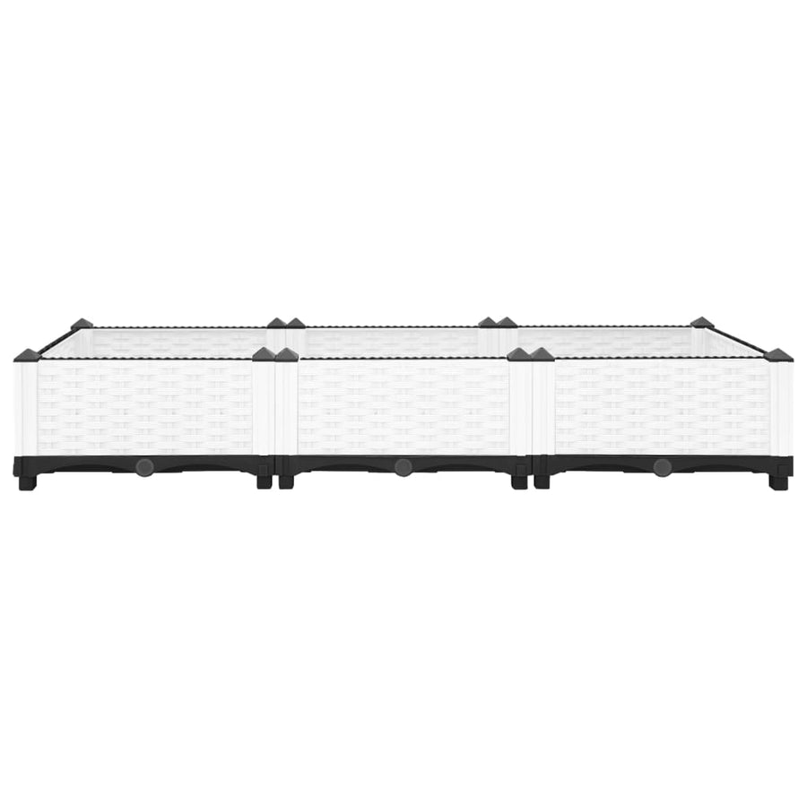 Plantenbak Verhoogd Polypropeen 120 x 40 x 23 cm Wit