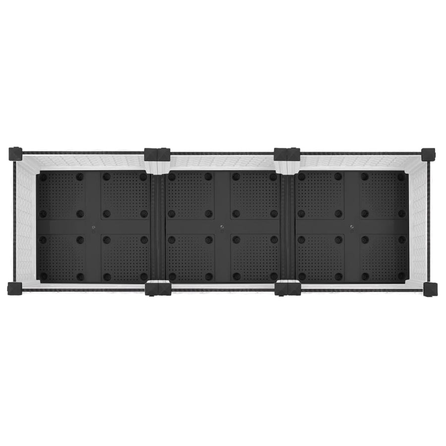 Plantenbak Verhoogd Polypropeen 120 x 40 x 23 cm Wit