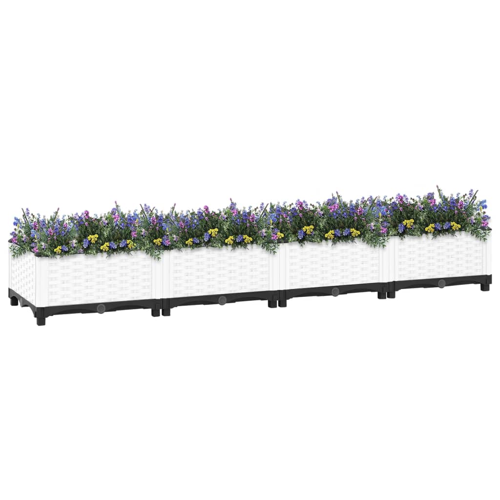 Plantenbak Verhoogd Polypropeen 160 x 40 x 23 cm Wit