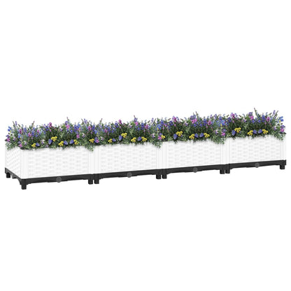 Plantenbak Verhoogd Polypropeen 160 x 40 x 23 cm Wit