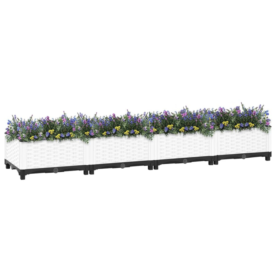Plantenbak Verhoogd Polypropeen 160 x 40 x 23 cm Wit