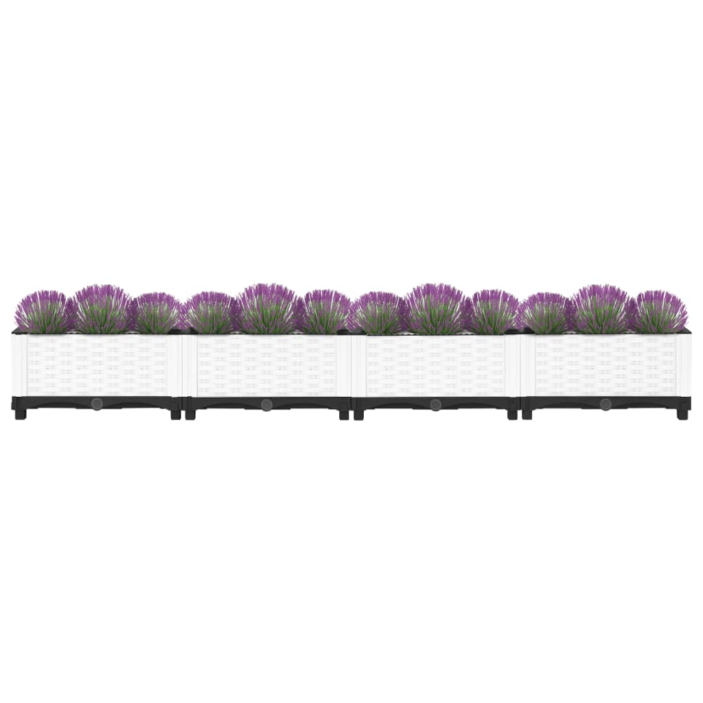 Plantenbak Verhoogd Polypropeen 160 x 40 x 23 cm Wit