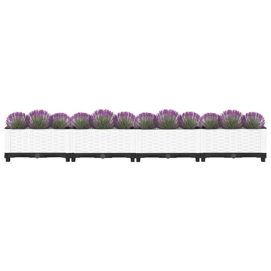 Plantenbak Verhoogd Polypropeen 160 x 40 x 23 cm Wit