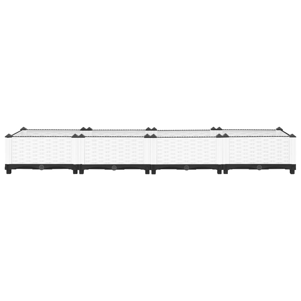 Plantenbak Verhoogd Polypropeen 160 x 40 x 23 cm Wit
