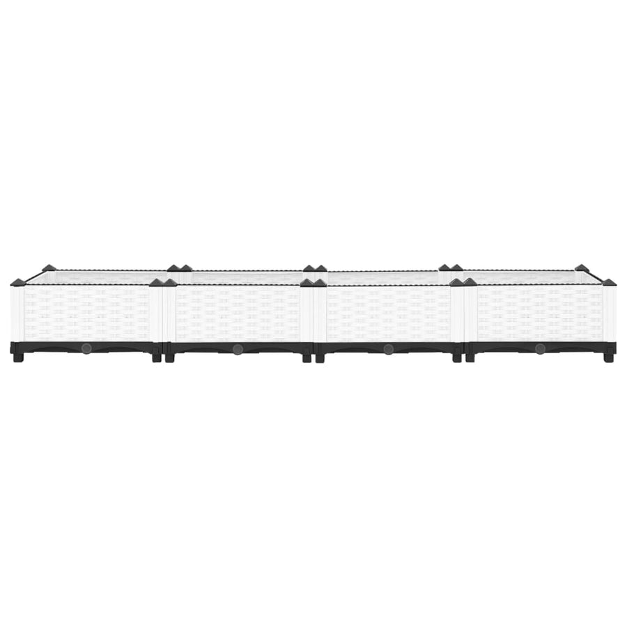 Plantenbak Verhoogd Polypropeen 160 x 40 x 23 cm Wit