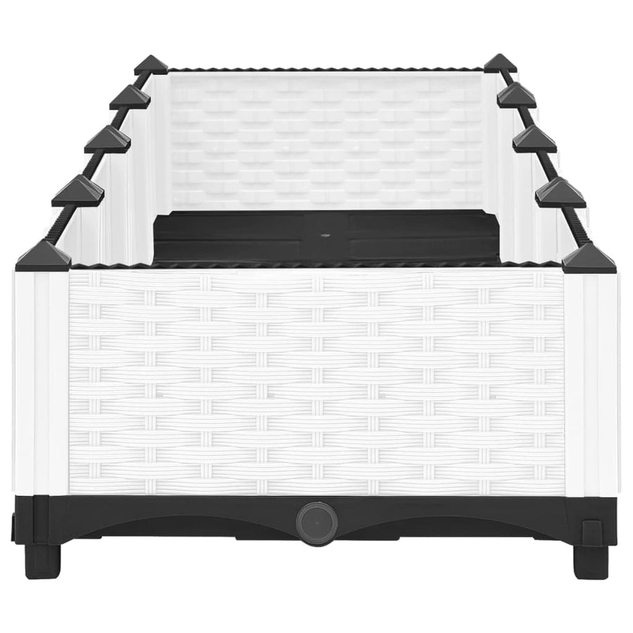Plantenbak Verhoogd Polypropeen 160 x 40 x 23 cm Wit