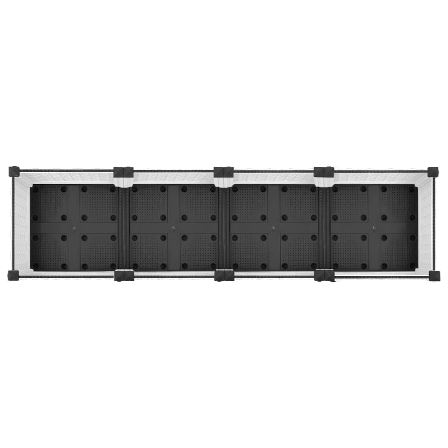 Plantenbak Verhoogd Polypropeen 160 x 40 x 23 cm Wit
