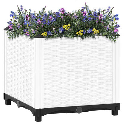 Plantenbak Verhoogd Polypropeen 40 x 40 x 38 cm Wit
