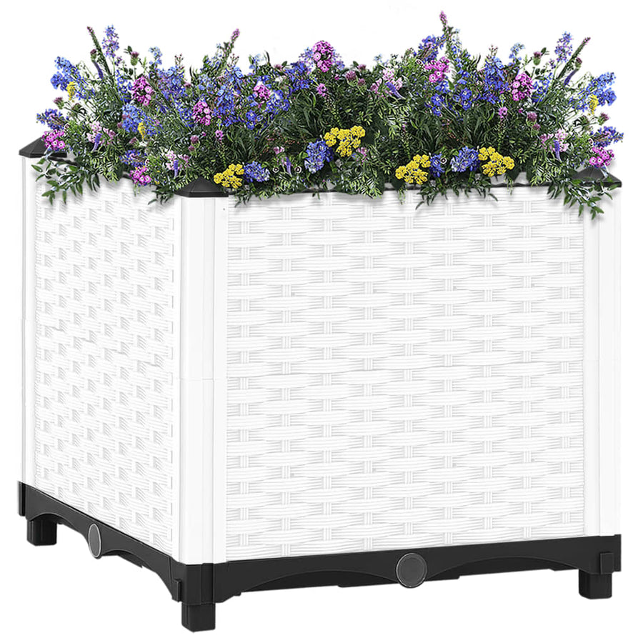 Plantenbak Verhoogd Polypropeen 40 x 40 x 38 cm Wit
