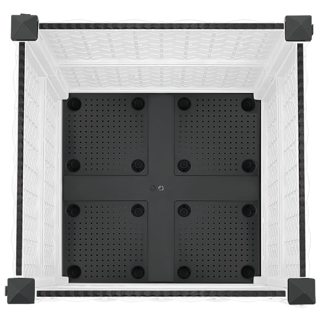 Plantenbak Verhoogd Polypropeen 40 x 40 x 38 cm Wit