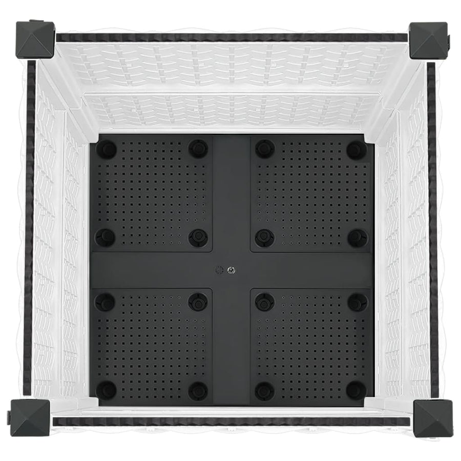 Plantenbak Verhoogd Polypropeen 40 x 40 x 38 cm Wit