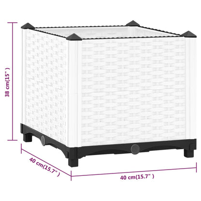 Plantenbak Verhoogd Polypropeen 40 x 40 x 38 cm Wit