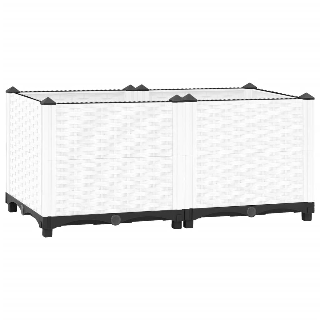 Plantenbak Verhoogd Polypropeen 80 x 40 x 38 cm Wit