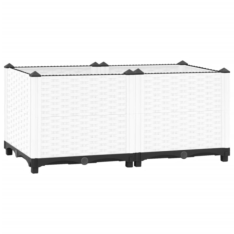 Plantenbak Verhoogd Polypropeen 80 x 40 x 38 cm Wit
