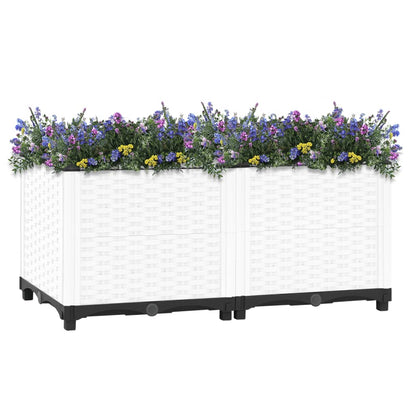 Plantenbak Verhoogd Polypropeen 80 x 40 x 38 cm Wit