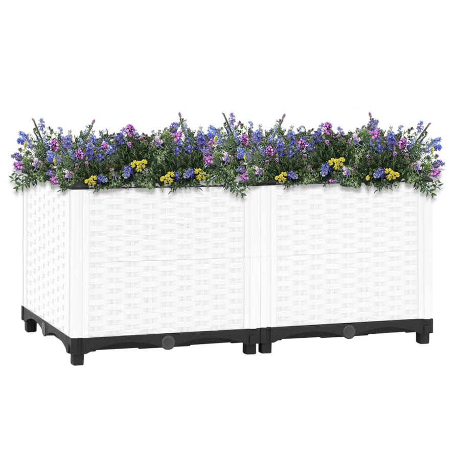 Plantenbak Verhoogd Polypropeen 80 x 40 x 38 cm Wit