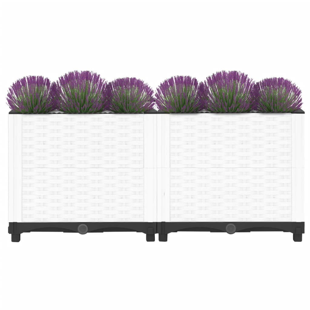 Plantenbak Verhoogd Polypropeen 80 x 40 x 38 cm Wit