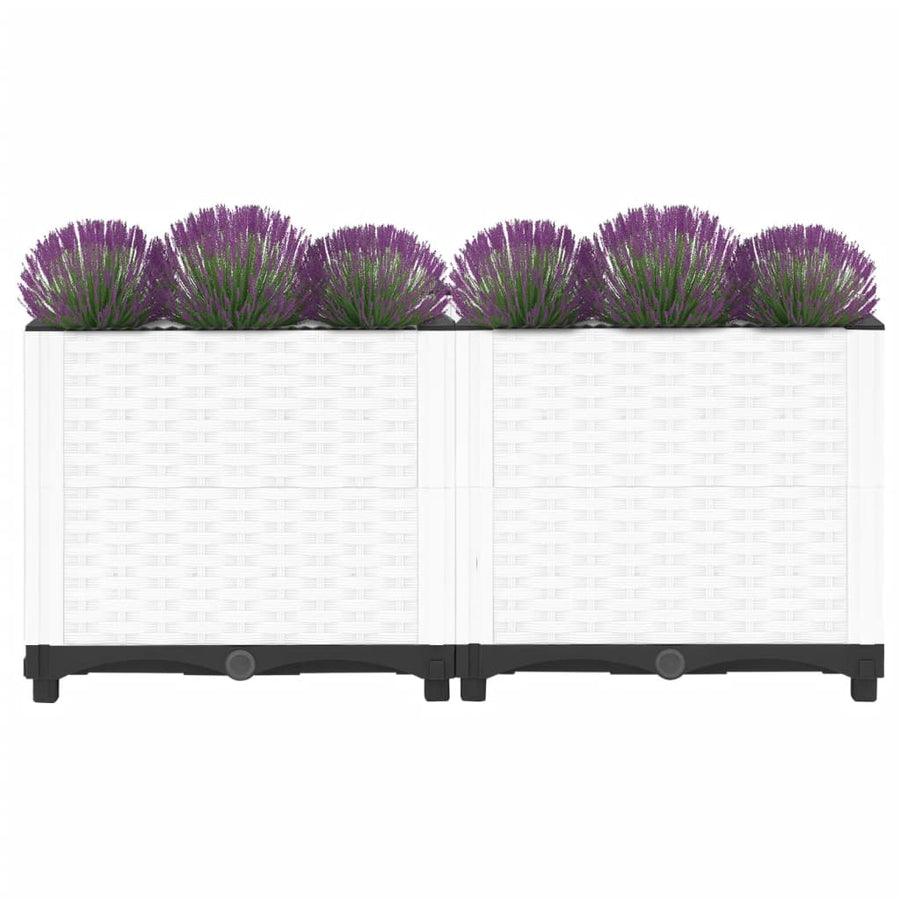 Plantenbak Verhoogd Polypropeen 80 x 40 x 38 cm Wit