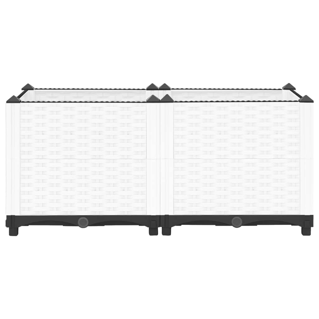 Plantenbak Verhoogd Polypropeen 80 x 40 x 38 cm Wit