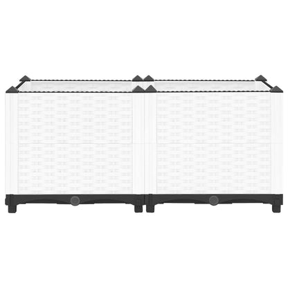 Plantenbak Verhoogd Polypropeen 80 x 40 x 38 cm Wit