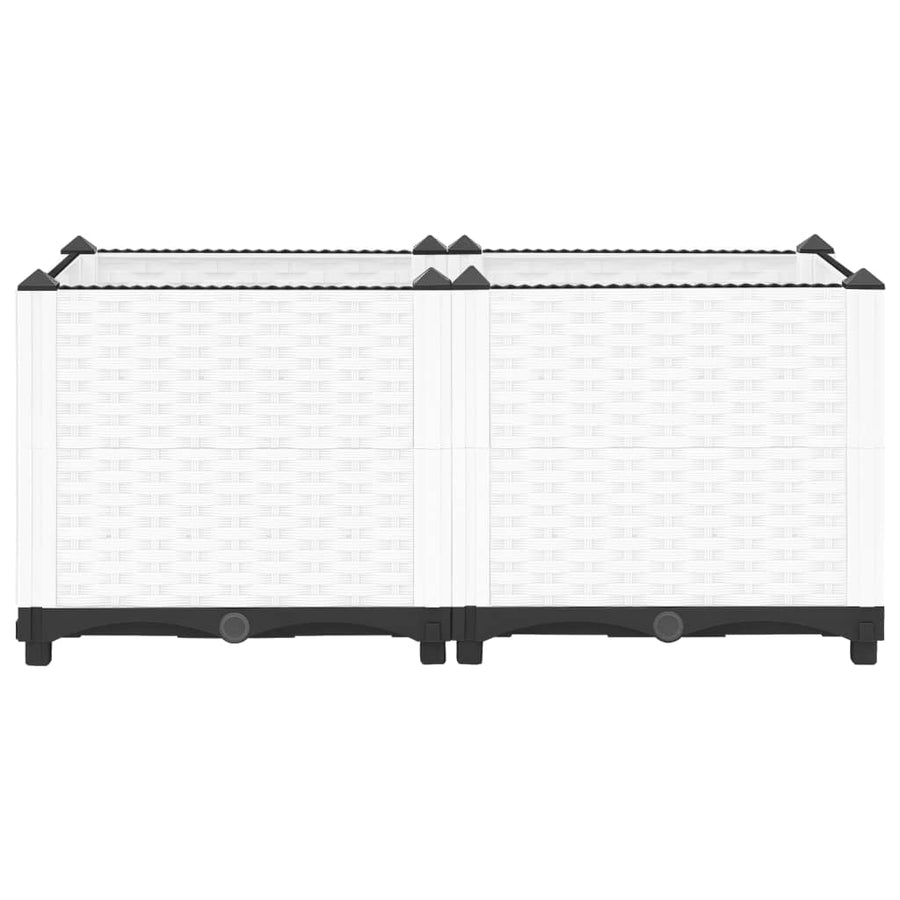 Plantenbak Verhoogd Polypropeen 80 x 40 x 38 cm Wit