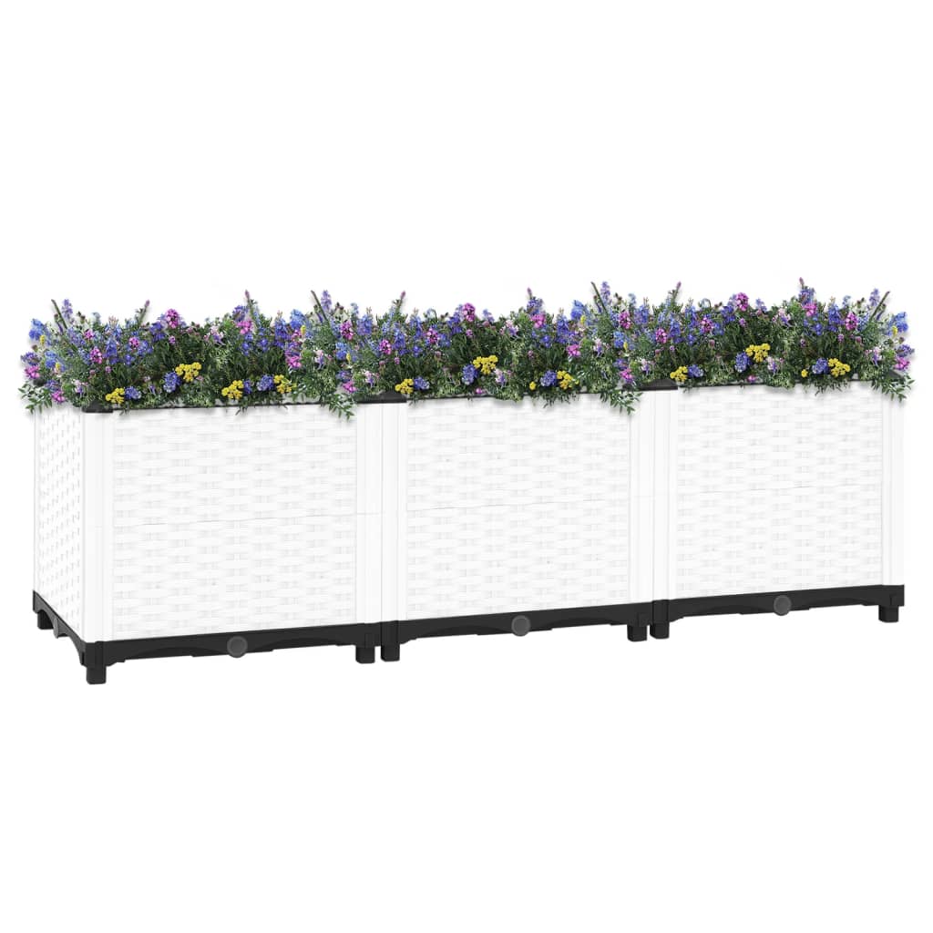 Plantenbak Verhoogd Polypropeen 120 x 40 x 38 cm Wit