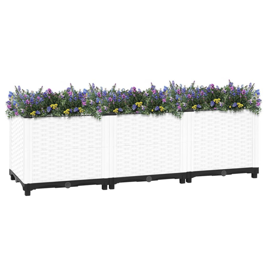 Plantenbak Verhoogd Polypropeen 120 x 40 x 38 cm Wit
