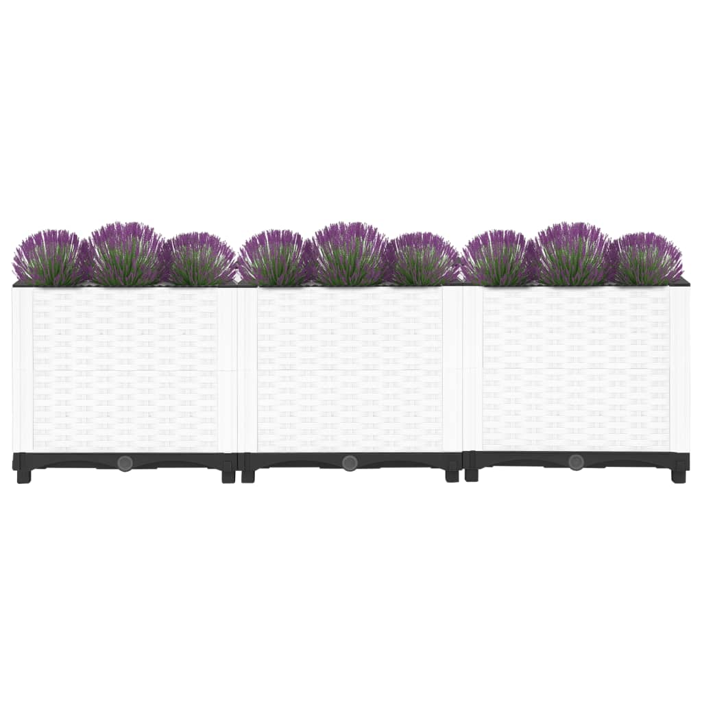 Plantenbak Verhoogd Polypropeen 120 x 40 x 38 cm Wit