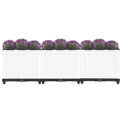 Plantenbak Verhoogd Polypropeen 120 x 40 x 38 cm Wit