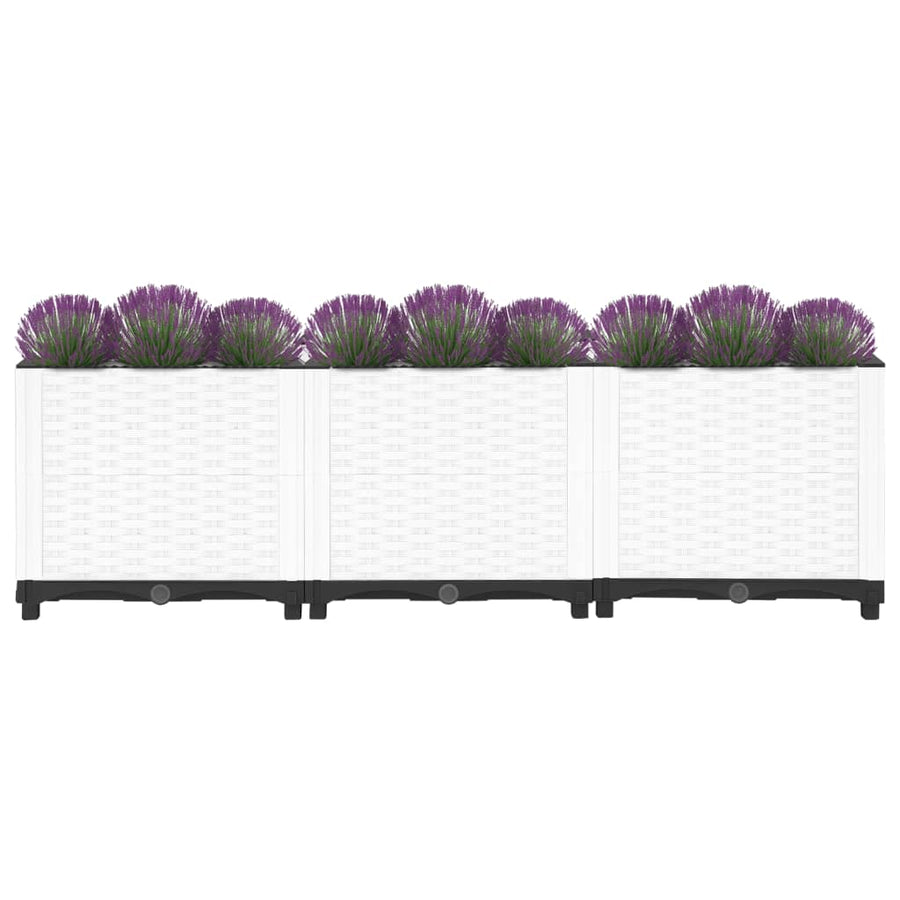 Plantenbak Verhoogd Polypropeen 120 x 40 x 38 cm Wit