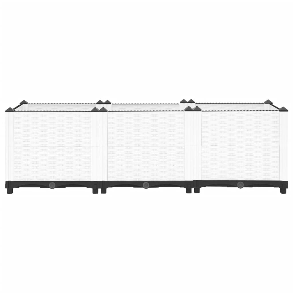 Plantenbak Verhoogd Polypropeen 120 x 40 x 38 cm Wit