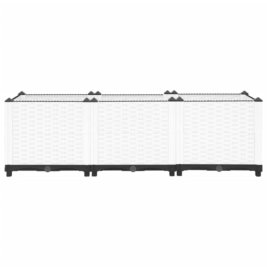 Plantenbak Verhoogd Polypropeen 120 x 40 x 38 cm Wit