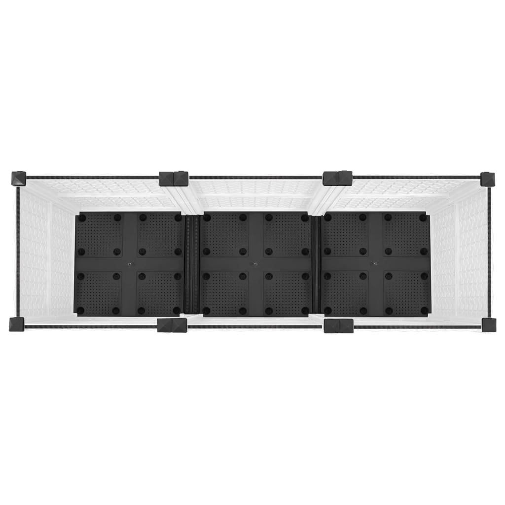 Plantenbak Verhoogd Polypropeen 120 x 40 x 38 cm Wit