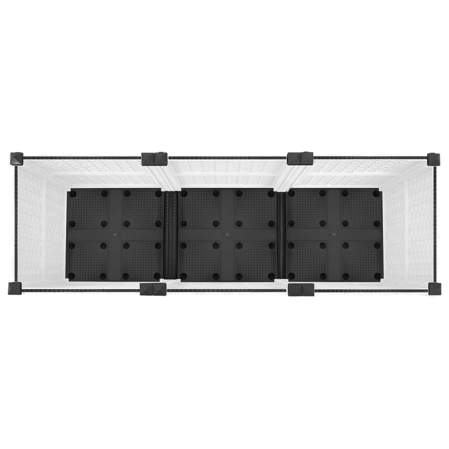 Plantenbak Verhoogd Polypropeen 120 x 40 x 38 cm Wit