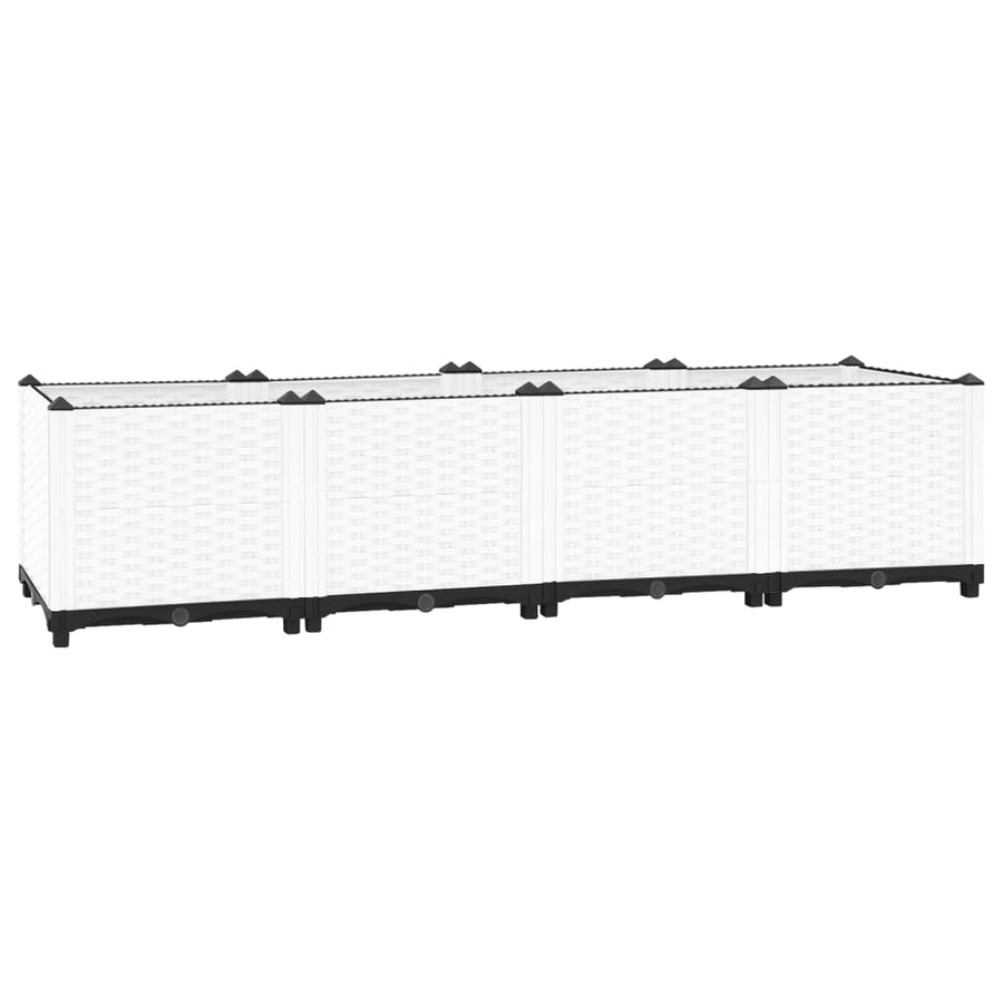 Plantenbak Verhoogd Polypropeen 160 x 40 x 38 cm Wit
