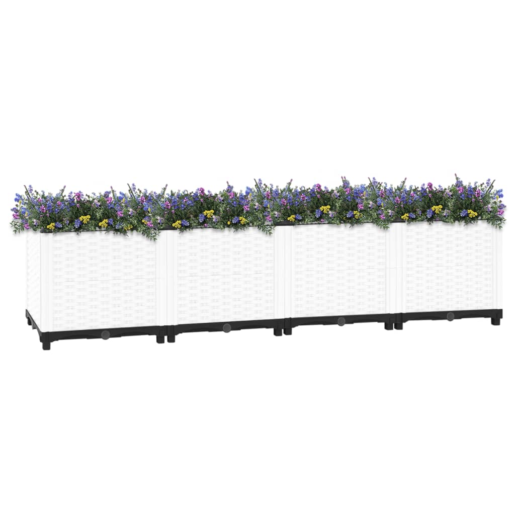 Plantenbak Verhoogd Polypropeen 160 x 40 x 38 cm Wit