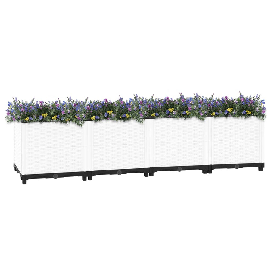 Plantenbak Verhoogd Polypropeen 160 x 40 x 38 cm Wit