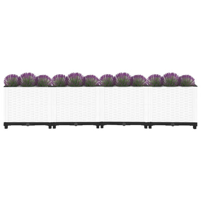 Plantenbak Verhoogd Polypropeen 160 x 40 x 38 cm Wit
