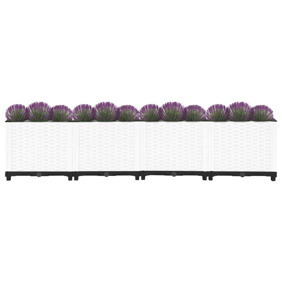 Plantenbak Verhoogd Polypropeen 160 x 40 x 38 cm Wit